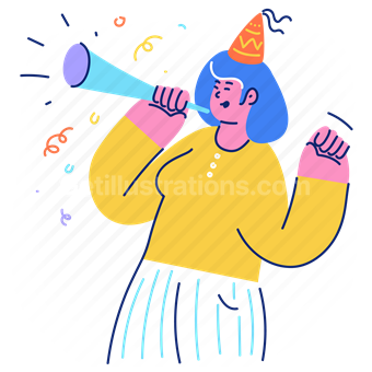 woman, celebrate, birthday, occasion, celebration, party